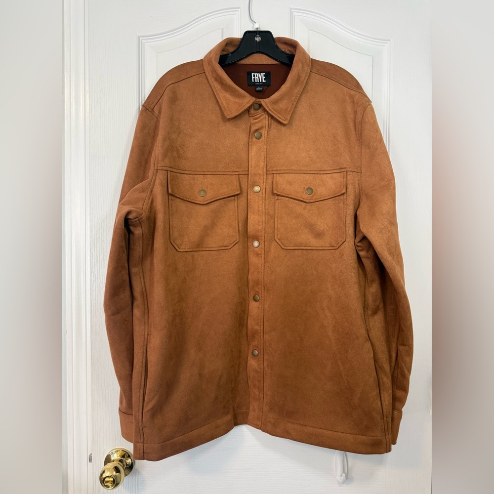 Frye Men's Faux Suede Shirt Jacket Size Large